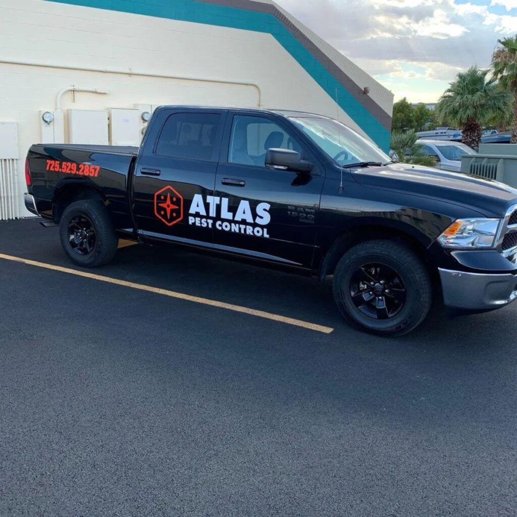 Atlas Pest Control service truck parked in Las Vegas, NV